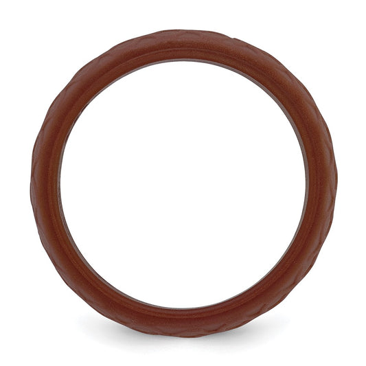 Silicone Metallic Bronze 8.70mm Fish Scale Pattern Band