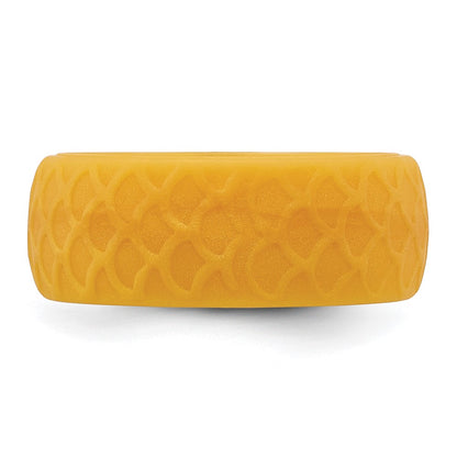 Silicone Metallic Gold 8.70mm Fish Scale Pattern Band