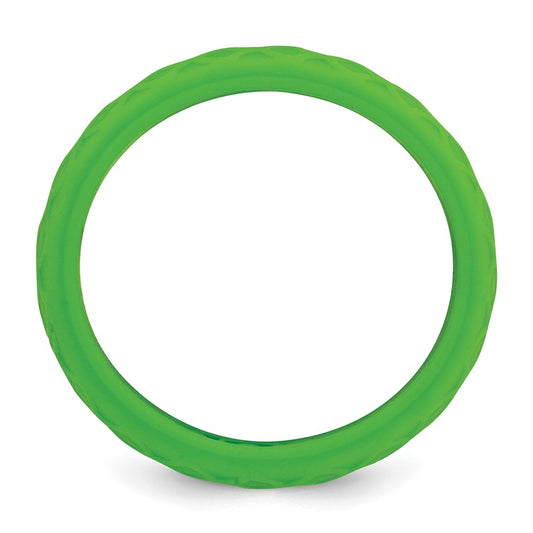 Silicone Light Green 8.70mm Fish Scale Pattern Band