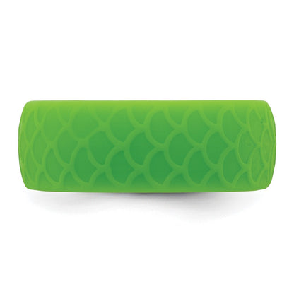 Silicone Light Green 8.70mm Fish Scale Pattern Band