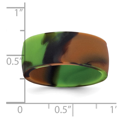 Silicone Camouflage 8.70mm Flat Edge Band