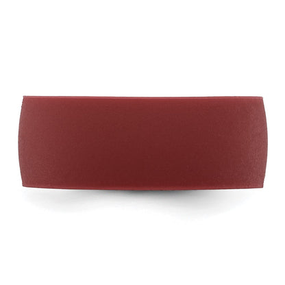 Silicone Dark Red 8.70mm Flat Edge Band