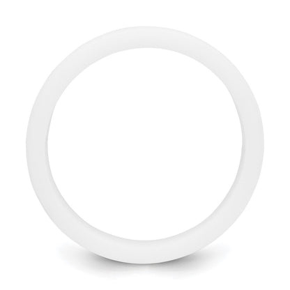 Silicone White 8.70mm Flat Edge Band