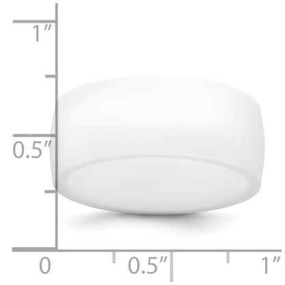 Silicone White 8.70mm Flat Edge Band