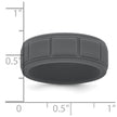 Silicone Dark Gray 8mm Grid Pattern Band