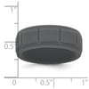 Silicone Dark Gray 8mm Grid Pattern Band