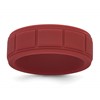 Silicone Dark Red 8mm Grid Pattern Band