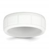 Silicone White 8mm Grid Pattern Band