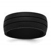 Silicone Black 8.50mm Grooved Band