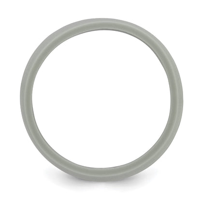 Silicone Light Gray 8.50mm Grooved Band