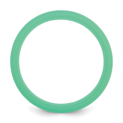 Silicone Mint Green 4mm Ridged Edge Band