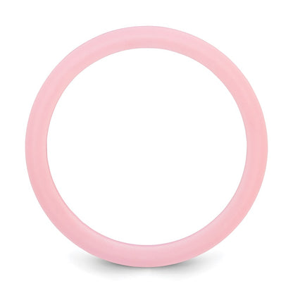 Silicone Pink 4mm Ridged Edge Band