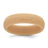 Silicone Sand/Tan 5.70mm Wood Grain Pattern Band
