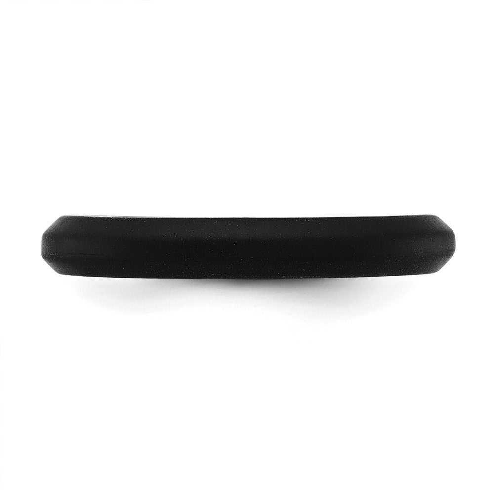 Silicone Black 3mm Round Band