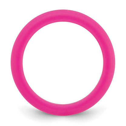 Silicone Fuchsia 3mm Round Band