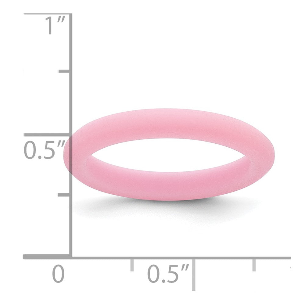Silicone Pink 3mm Round Band