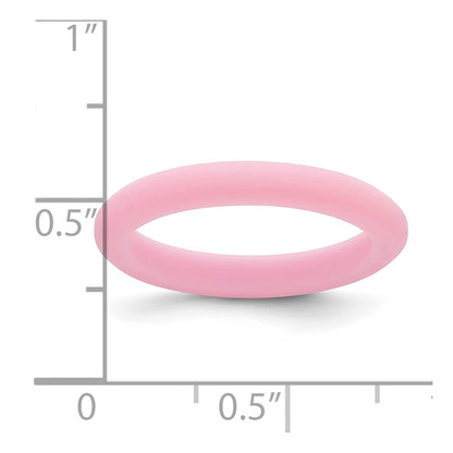 Silicone Pink 3mm Round Band