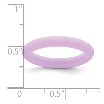 Silicone Purple 3mm Round Band