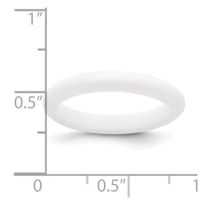 Silicone White 3mm Band