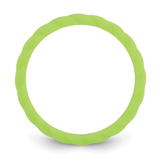 Silicone Bright Green 3mm Braided Band