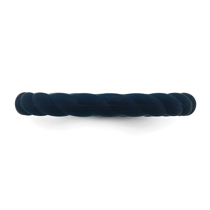 Silicone Midnight Blue 3mm Braided Band
