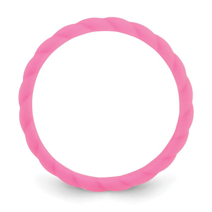 Silicone Fuchsia 3mm Braided Band