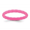 Silicone Fuchsia 3mm Braided Band