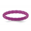 Silicone Dark Purple 3mm Braided Band