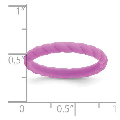 Silicone Purple 3mm Braided Band