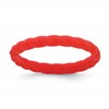 Silicone Red 3mm Braided Band