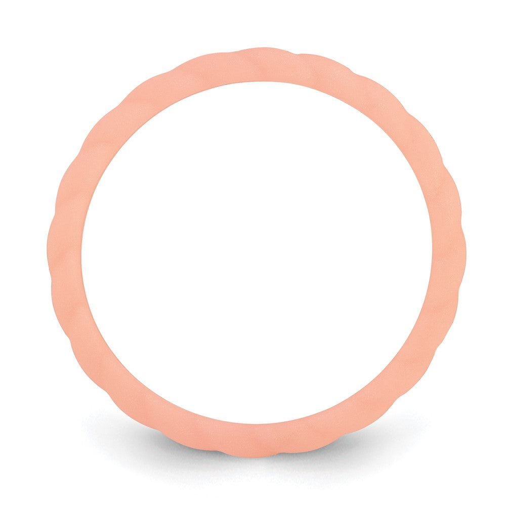 Silicone Rose Pink 3mm Braided Band