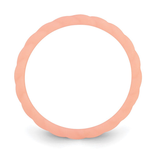 Silicone Rose Pink 3mm Braided Band