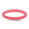 Silicone Watermelon Pink 3mm Braided Band