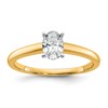 14k Two-Tone 1/2 carat Lab Grown Diamond VS/SI+ G+ Oval Complete Solitaire Engagement Ring