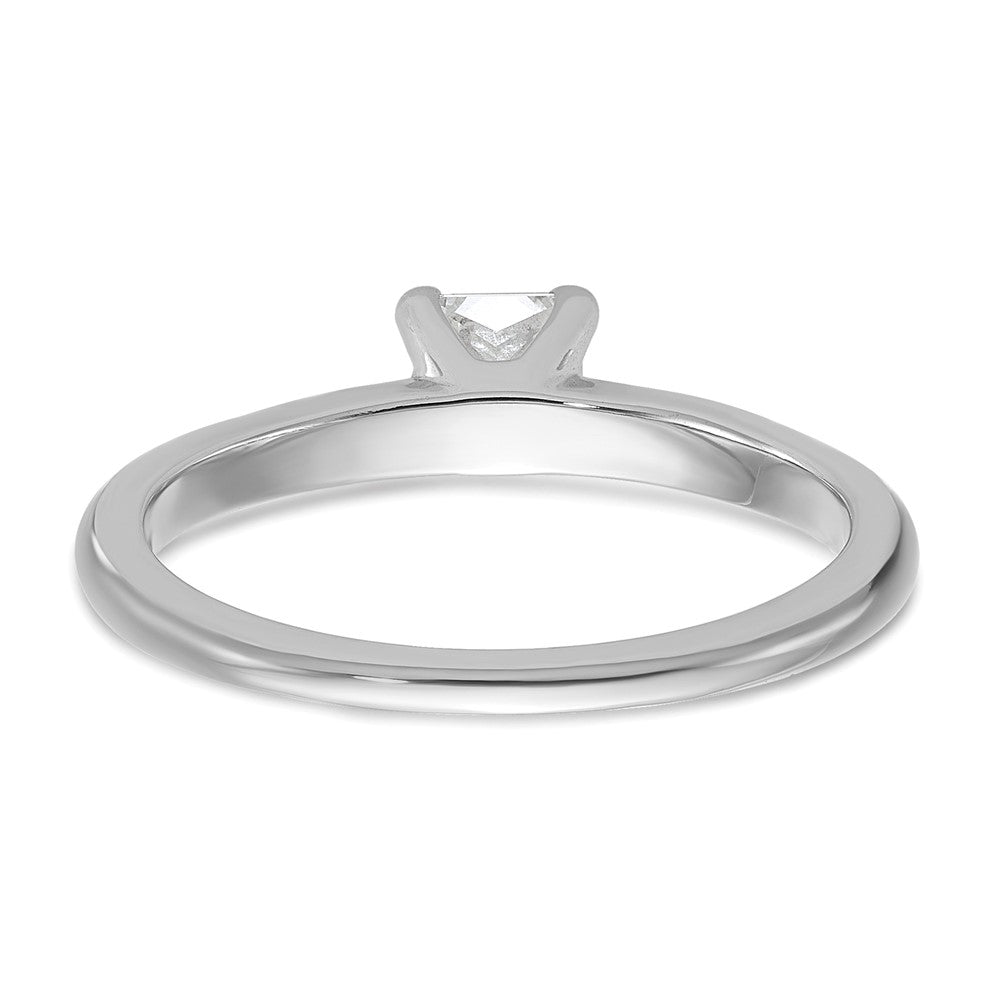 14k White Gold 1/2 carat Certified Lab Grown Diamond VS/SI+ G+ Princess Complete Solitaire Engagement Ring