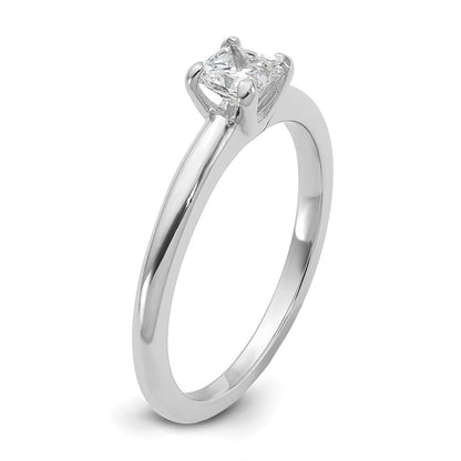 14k White Gold 1/2 carat Certified Lab Grown Diamond VS/SI+ G+ Princess Complete Solitaire Engagement Ring