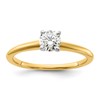 14k Two-Tone 1/2 carat Certified Lab Grown Diamond VS/SI+ G+ Round Complete Solitaire Engagement Ring