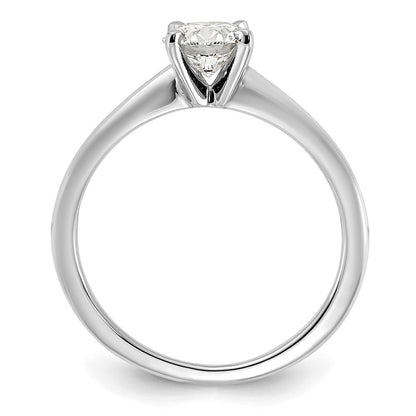 14k White Gold 3/4 carat Certified Lab Grown Diamond VS/SI+ G+ Round Complete Solitaire Engagement Ring