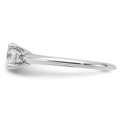 14k White Gold 3/4 carat Certified Lab Grown Diamond VS/SI+ G+ Round Complete Solitaire Engagement Ring