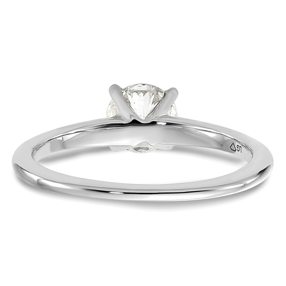 14k White Gold 3/4 carat Lab Grown Diamond VS/SI+ G+ Round Complete Solitaire Engagement Ring