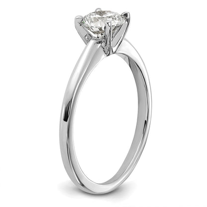 14k White Gold 3/4 carat Certified Lab Grown Diamond VS/SI+ G+ Round Complete Solitaire Engagement Ring