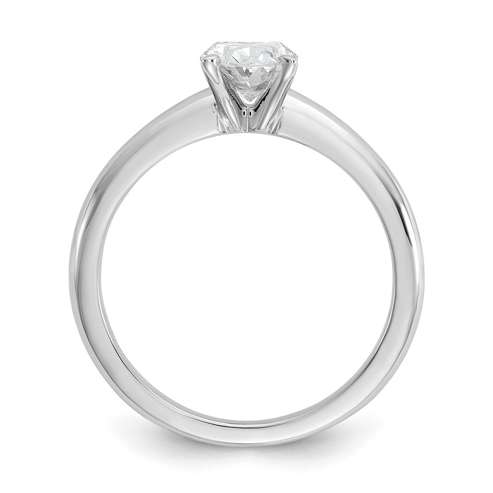14k White Gold 1 carat Certified Lab Grown Diamond VS/SI+ G+ Oval Complete Solitaire Engagement Ring