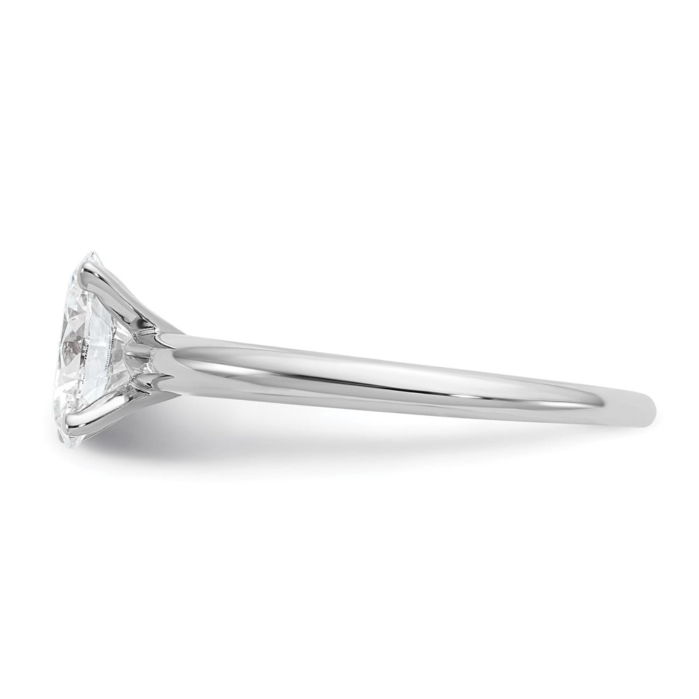 14k White Gold 1 carat Certified Lab Grown Diamond VS/SI+ G+ Oval Complete Solitaire Engagement Ring