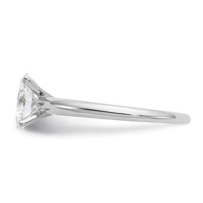 14k White Gold 1 carat Certified Lab Grown Diamond VS/SI+ G+ Oval Complete Solitaire Engagement Ring