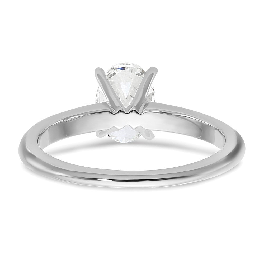 14k White Gold 1 carat Certified Lab Grown Diamond VS/SI+ G+ Oval Complete Solitaire Engagement Ring
