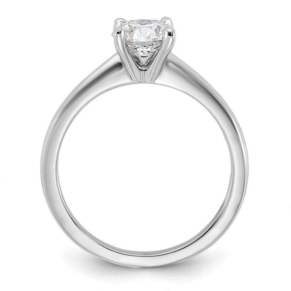 14k White Gold 1 carat Lab Grown Diamond VS/SI+ G+ Round Complete Solitaire Engagement Ring