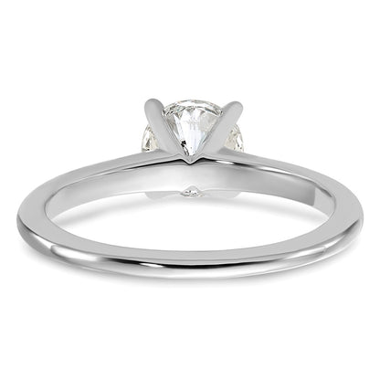 14k White Gold 1 carat Certified Lab Grown Diamond VS/SI+ G+ Round Complete Solitaire Engagement Ring