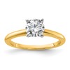 14k Two-Tone 1 carat Lab Grown Diamond VS/SI+ G+ Round Complete Solitaire Engagement Ring