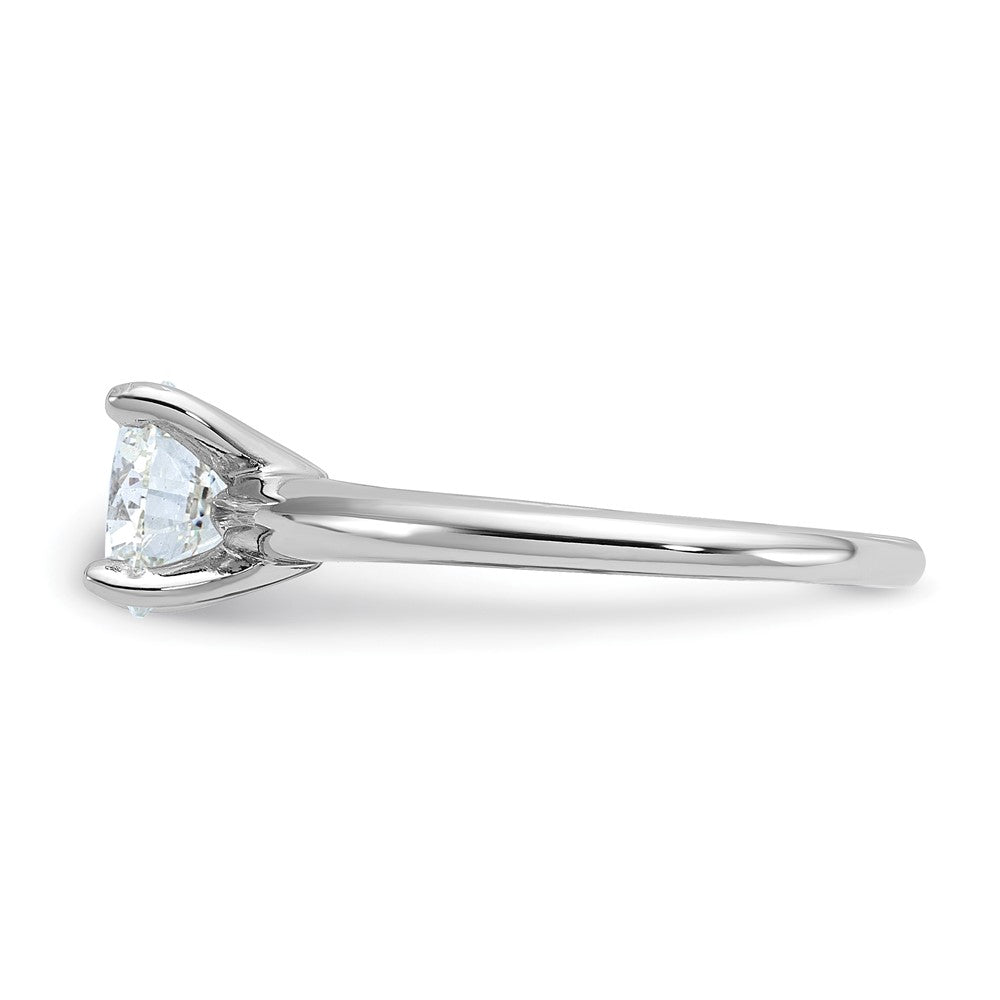 14k White Gold 1 1/2 carat Lab Grown Diamond VS/SI+ G+ Round Complete Solitaire Engagement Ring