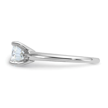 14k White Gold 1 1/2 carat Certified Lab Grown Diamond VS+ F+ Round Complete Solitaire Engagement Ring